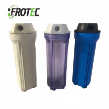 Frotec Plastic Filter Housing Clear Blue White 10 Inch Cartridge Filter Housing for Water Purification RO system